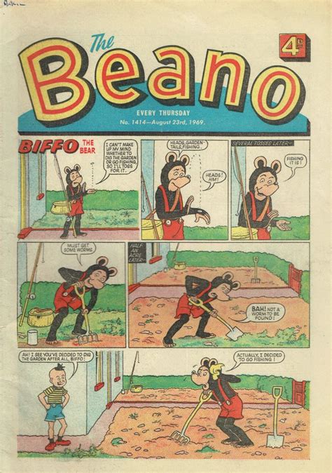 Beano Comic Uk Comic No 1414 August 23rd 1969 Dennis The Menace Vintage