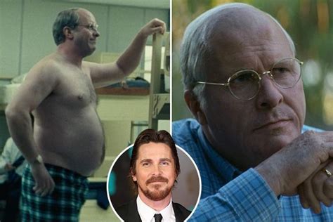 christian bale looks totally unrecognisable after gaining three stone to play vice president