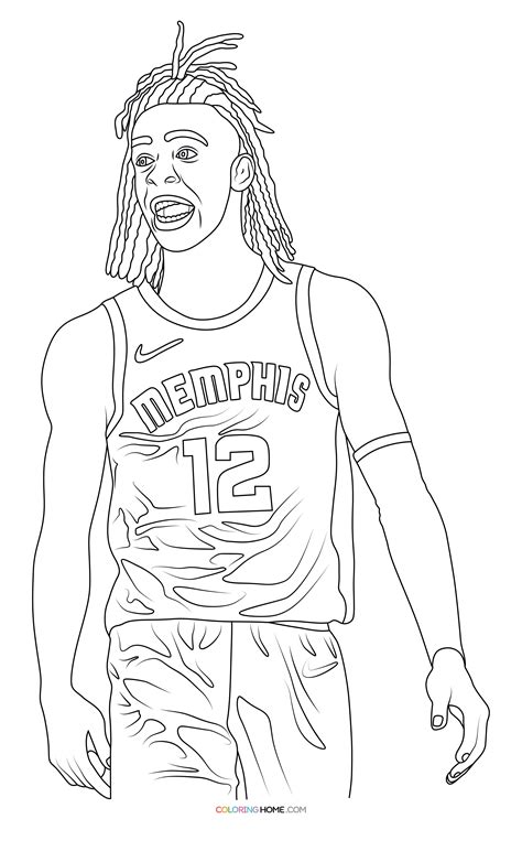 Ja Morant Coloring Pages Coloring Home