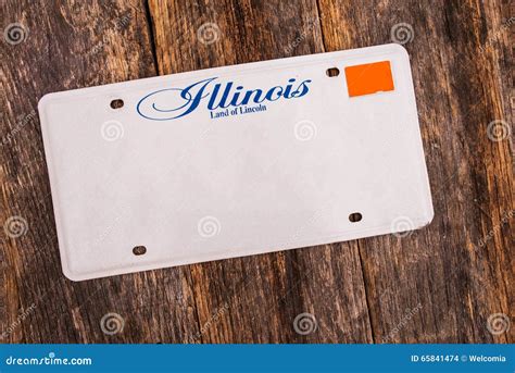 Blank Illinois License Plate Stock Photo Image Of Rule States 65841474