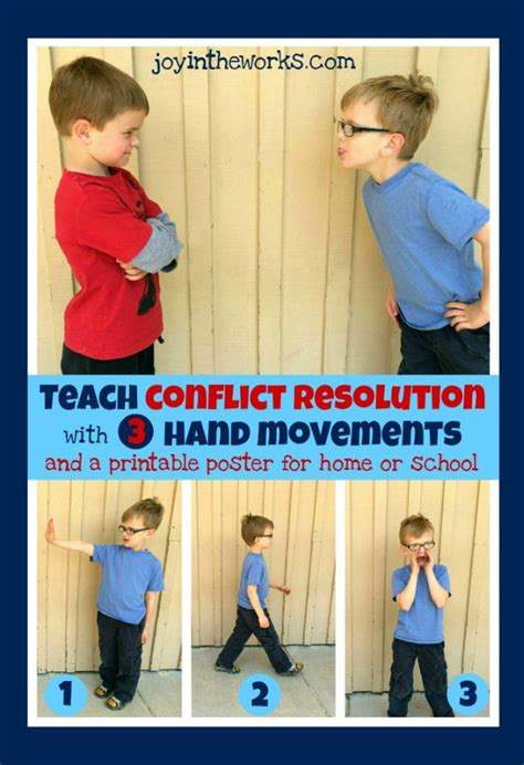 Teach Conflict Resolution With 3 Hand Movements Joy In The Works Conflict Resolution