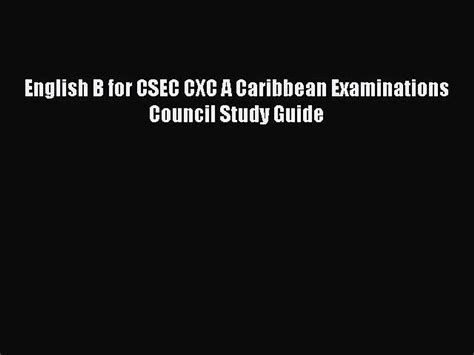 English B For Csec A Cxc Study Guide Ebook Download Read Online 19 Days