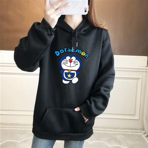 M 3xl Plus Size Doraemon Cartoon Hoodie Korean Sweater Students