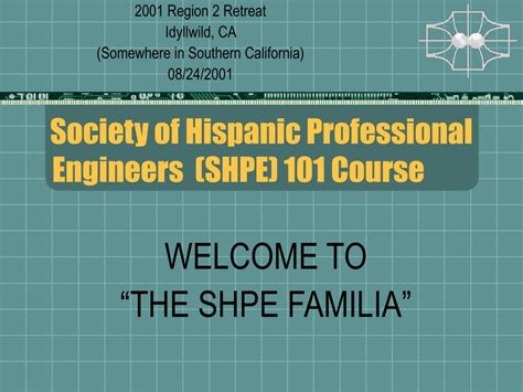 Ppt Society Of Hispanic Professional Engineers Shpe 101 Course