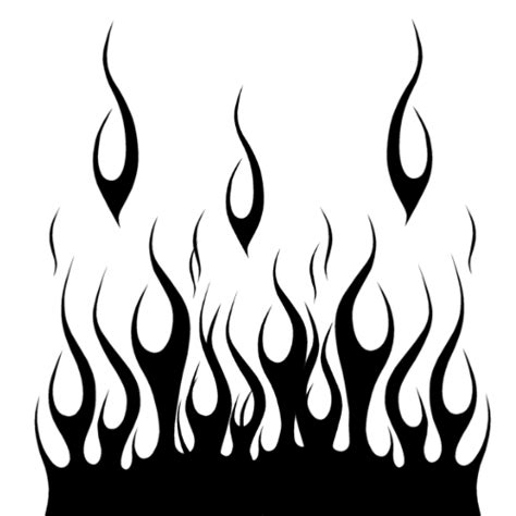 Black And White Flames Png Black And White Fire Clipart Tribal Flames