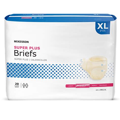 Mckesson Super Plus Adult Incontinence Brief Xl Moderate Absorbency