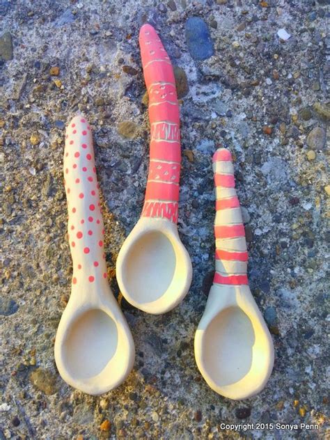 Pin On Ceramic Clay Spoons Handmade By Sonya Penn
