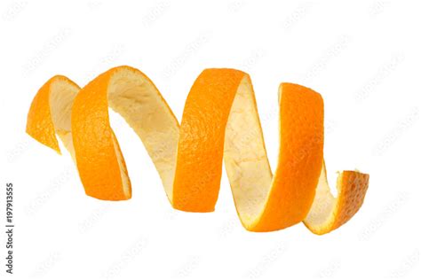 Fresh Orange Peel Isolated On White Background Stock Photo Adobe Stock