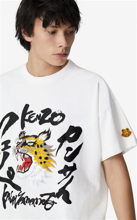 Mens Kenzo X Kansaiyamamoto T Shirt White Kenzo T Shirts Sesponable
