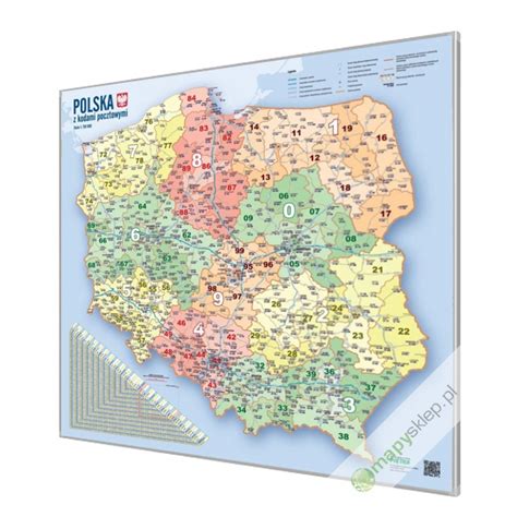 Mapa Magnetyczna Polska Kodowa 1750tys 100x92cm 2021 Strong Piętka