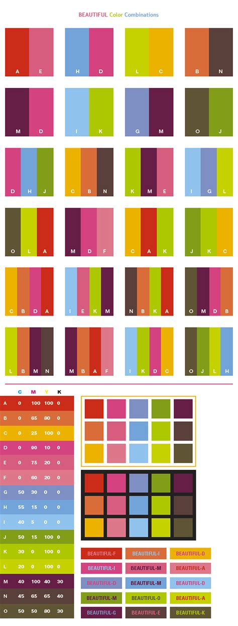Beautiful Color Schemes For Print Cmyk Color Values