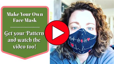 There are also adjustable ties made out of ribbon, so the mask there are 3 sizes available and it attaches with ribbon. Face Mask Pattern - PDF - Sew Much Moore