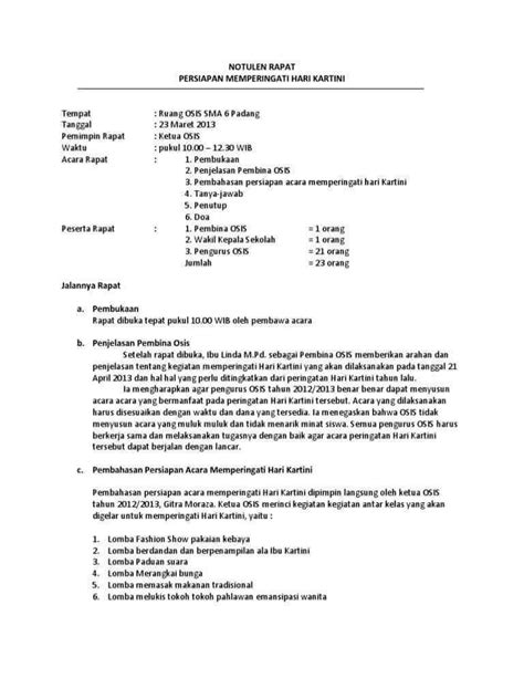 Detail Contoh Notulen Rapat Terlengkap Dilengkapi Dengan Cara