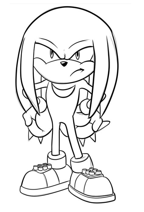 Printable Sonic Knuckles The Echidna Coloring Page Porn Sex Picture