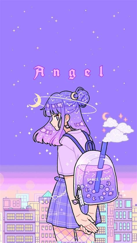 Purple Anime Scenery Wallpaper Anime Wallpaper Iphone Cute Patterns