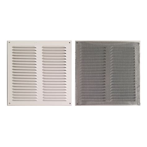 Rejilla de ventilación con mosquitera prelacado blanco 10 unidades