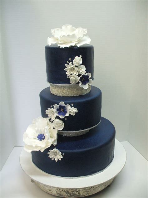 Thats A Cake Navy Blue Wedding Cake