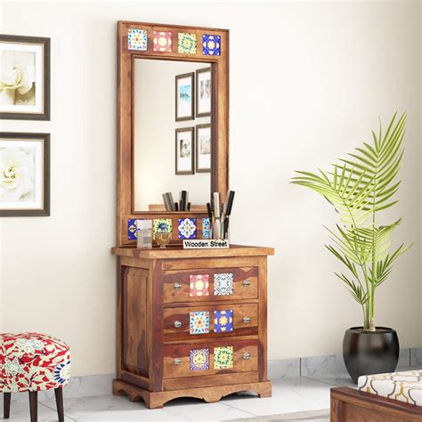 Owing to its colours, you can leave teak wood as in its natural state. Buy Boho Dressing Table (Teak Finish) Online in India ...