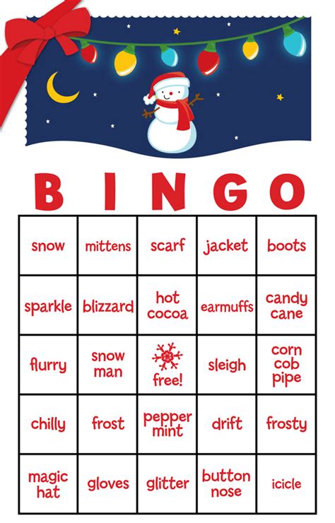 Check spelling or type a new query. Snowman Family with Lights Free Christmas Bingo Game