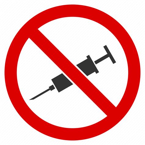 Forbidden, no injection, not vaccine, restrict, stop drugs, syringe, vaccination icon - Download ...
