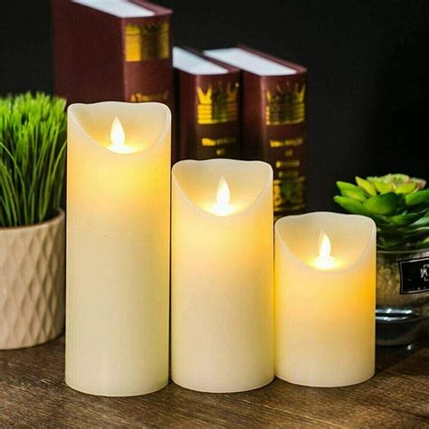 Flameless Scented Led Candles Real Wax Battery Powered Flickering Pack