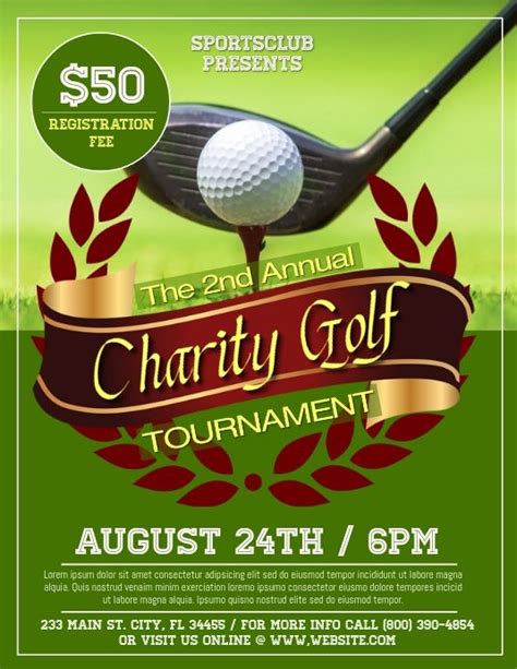 Charity Golf Tournament Flyers Golf Event Flyers Golf Tournament