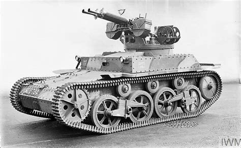 An Experimental British Vickers Carden Loyd Light Tank Fitted With Twin Calibre Vickers