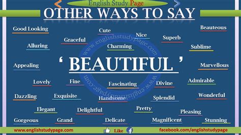 How To Describe Beautiful Synonyms Beautiful Other Say Ways Words