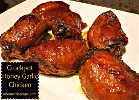 Grab those chicken leg quarters! Crockpot Honey Garlic Chicken - Who Needs A Cape?