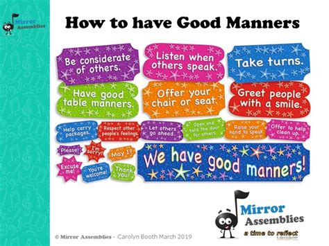 How To Have Good Manners Courtesy Primary School Age Range
