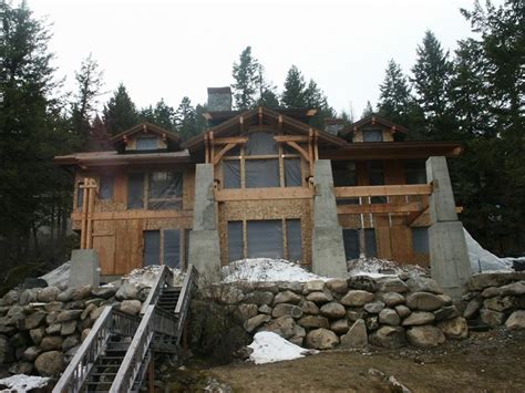 Mountain Home Taking Shape On Lake Pend Oreille Mountain Architects
