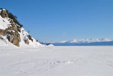 Baikal Baikal Ice Winter Road On Lake Baikal Siberia Stock Image