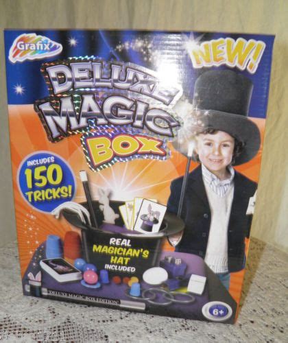 Deluxe Magic Box 150 Magic Tricks Real Magicians Hat New In Box By