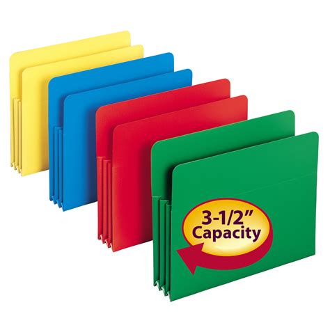 Poly File Pockets 11 3 4w X 9 1 2h 4 Colors Budget School Supplies