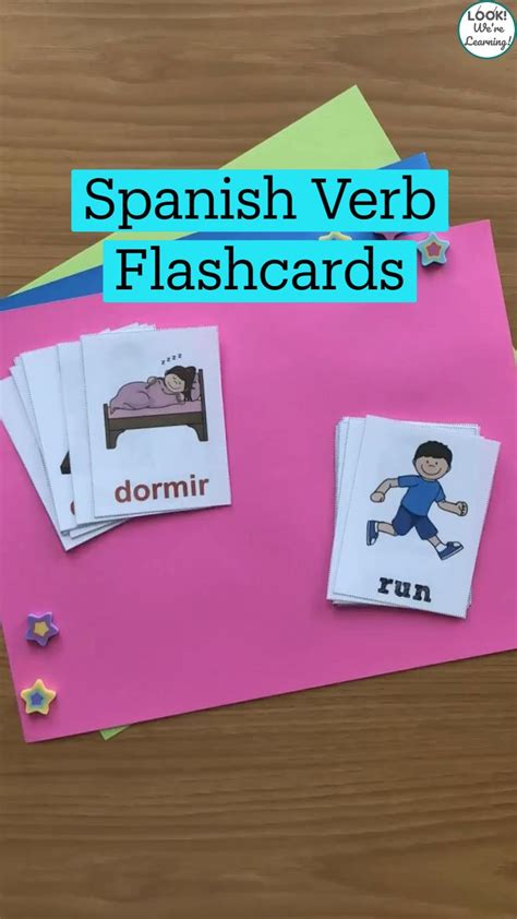 Spanish Verb Flashcards Pinterest