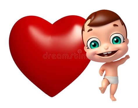 Baby With Heart Stock Illustration Illustration Of Character 69988026