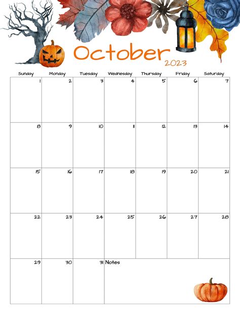 Fillableeditable October Calendar October 2023 Printable Calendar