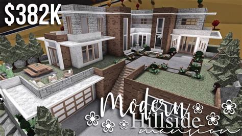 Modern Hillside Mansion Roblox Bloxburg Gamingwithv Youtube