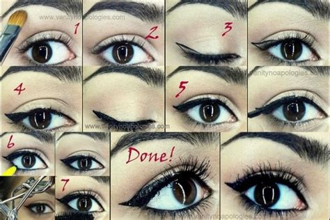 Tutorial How To Do Perfect Cat Eye With Liquid Liner With Images