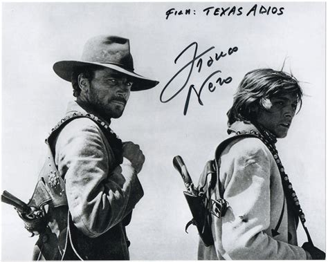 Franco Nero Signed Photo Texas Adios Signedforcharity