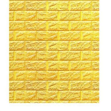 Papel tapiz para impresión con adhesivo activado con agua con 4 acabados texturizados diferentes. Papel Tapiz Amarillo Limón Adhesivo 3D de Pared - Mega Bahìa
