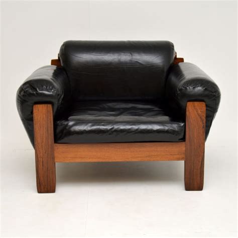 1960s Danish Vintage Leather And Rosewood Armchair Retrospective Interiors Retro Furniture