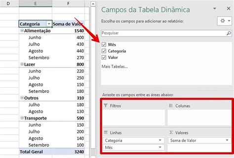 Como fazer tabela dinâmica no Excel