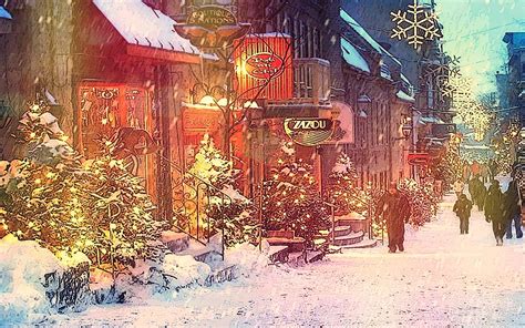 Christmas In City Wallpapers Wallpaper Cave