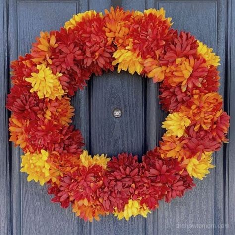Easy Fall Mum Wreath The How To Mom