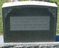 She died on december 27, 2009 in los angeles, california, usa. Alleine Newell Brown Thompson (1868-1950) - Find A Grave ...