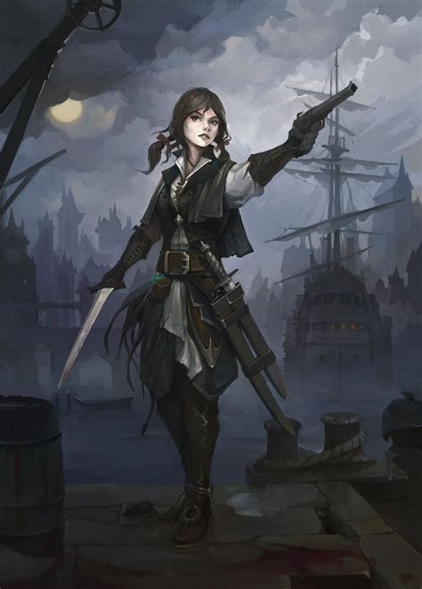 Hazardous Docks By Haryarti On Deviantart Character Portraits Character Art Pirate Woman