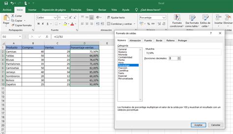 Cómo Calcular Porcentaje En Excel