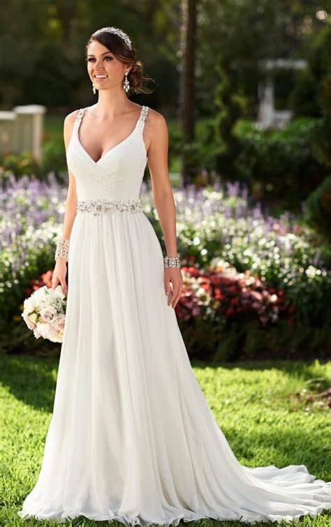 But going to such place you need have necessary things. Flowy Grecian Bridal Gown with Sparkly Belt | Stella York ...