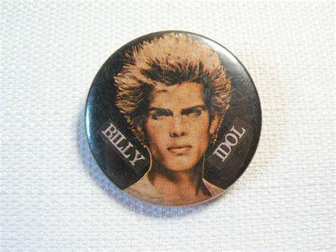 Vintage 80s Billy Idol Pin Button Badge Etsy Billy Idol Pin